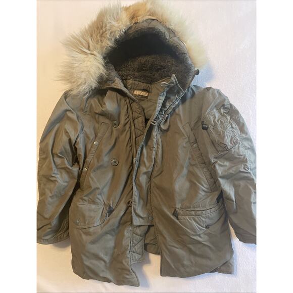 Vintage 60s USAF 1509 N-3B Snorkel Parka Jacket Small MIL-J-6279F Sage Green